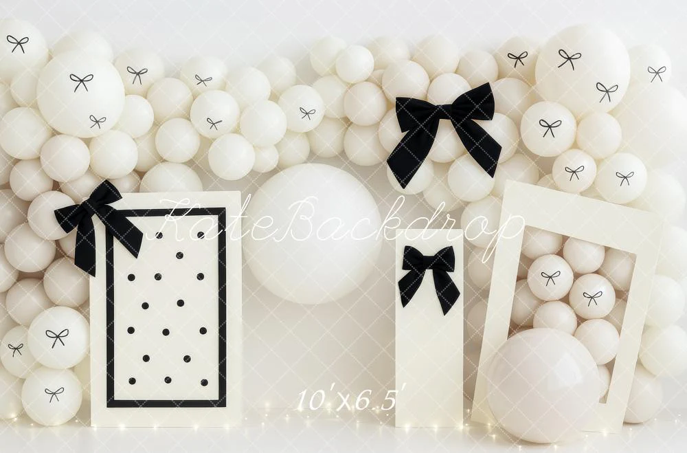 Kate Cake Smash Fashion Bow Black White Backdrop Designed by Patty Robert - Image 7