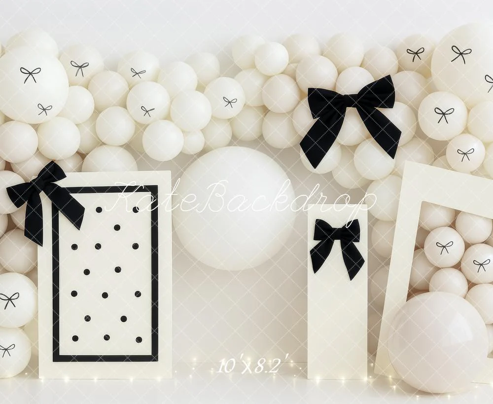 Kate Cake Smash Fashion Bow Black White Backdrop Designed by Patty Robert - Image 8