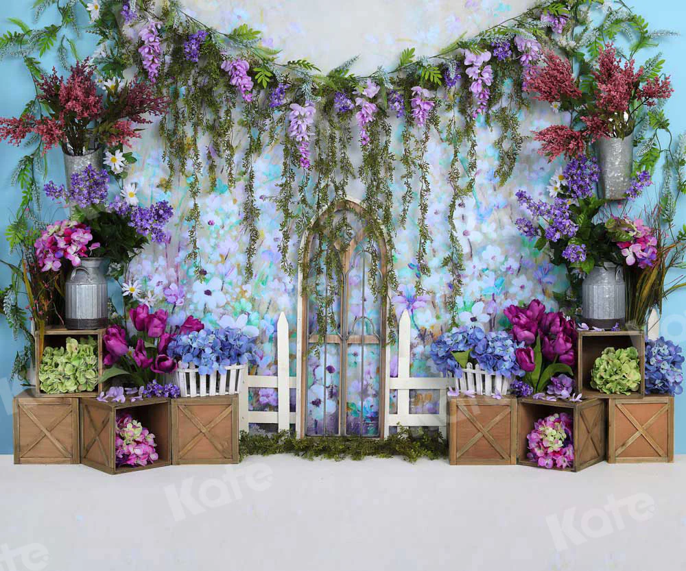 Kate Cake Smash Floral Wedding Party Backdrop for Photography - Image 2