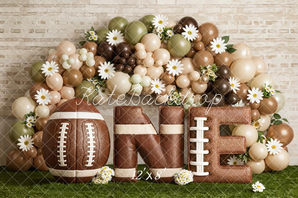 Kate Cake Smash Football Balloons Backdrop Designed by Emetselch - Image 8