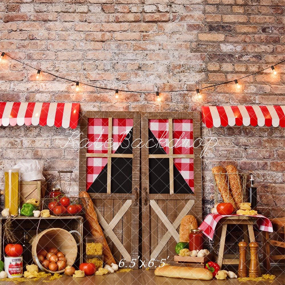 Kate Cake Smash Italian Pasta Rustic Backdrop Designed by Mandy Ringe Photography - Image 2
