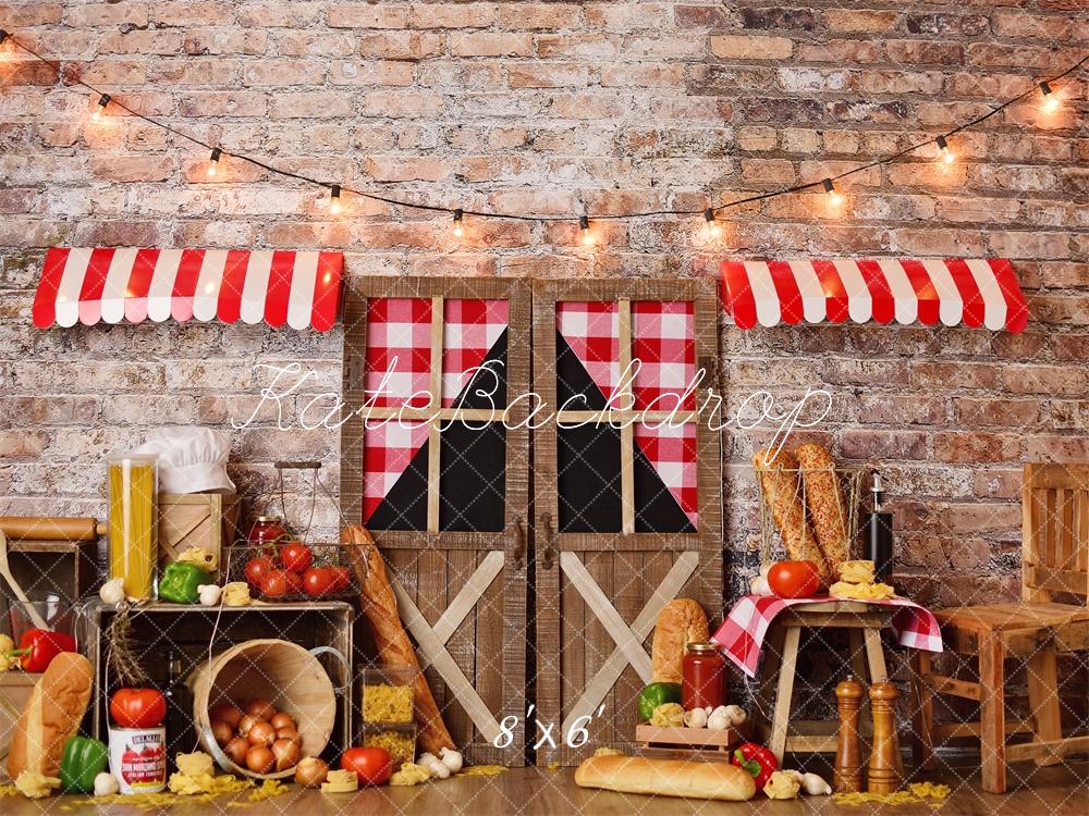 Kate Cake Smash Italian Pasta Rustic Backdrop Designed by Mandy Ringe Photography - Image 3