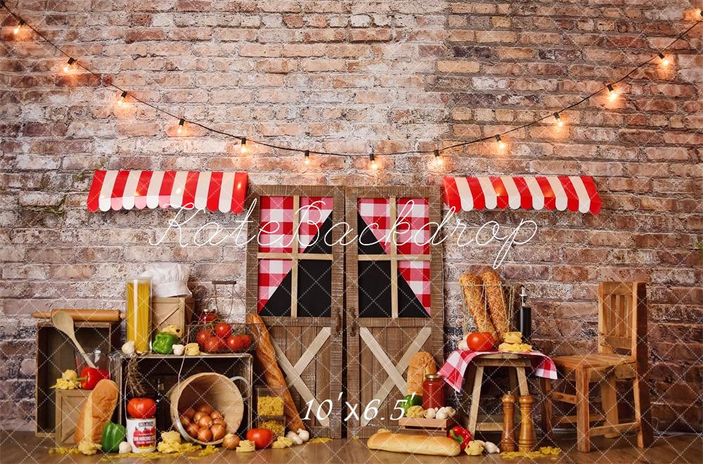 Kate Cake Smash Italian Pasta Rustic Backdrop Designed by Mandy Ringe Photography - Image 4
