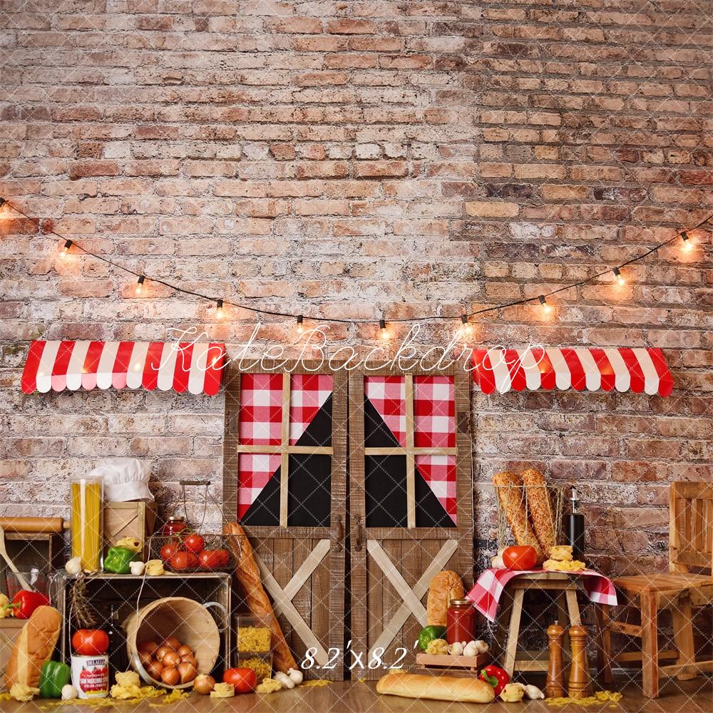 Kate Cake Smash Italian Pasta Rustic Backdrop Designed by Mandy Ringe Photography - Image 5