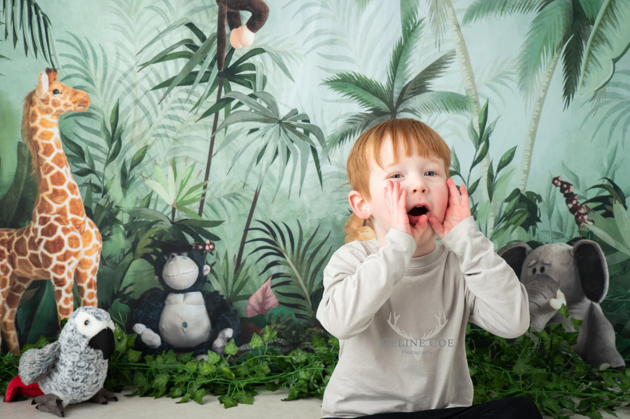 Kate Cake Smash Jungle Animals Backdrop Designed by Emetselch - Image 3