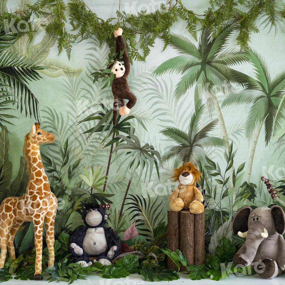 Kate Cake Smash Jungle Animals Backdrop Designed by Emetselch - Image 4