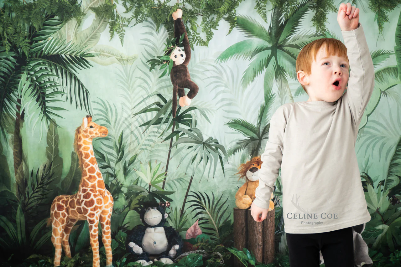 Kate Cake Smash Jungle Animals Backdrop Designed by Emetselch - Image 6