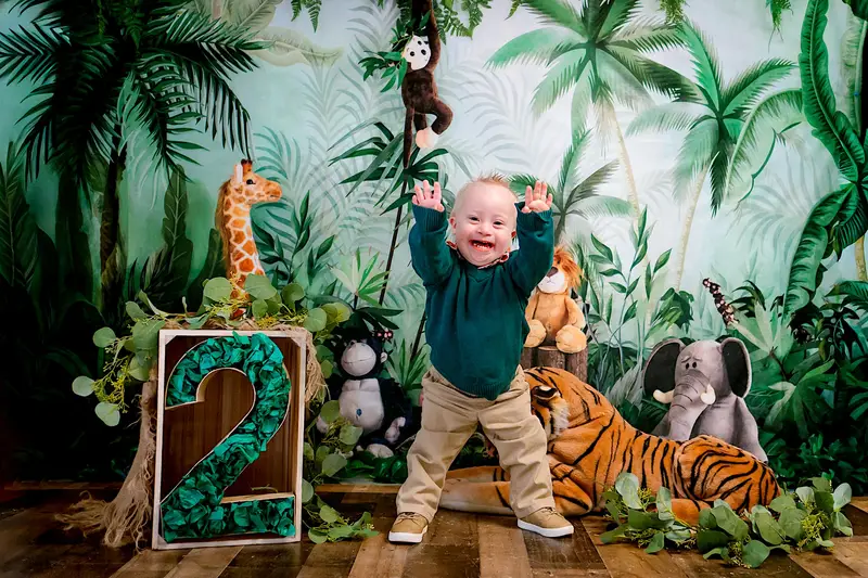 Kate Cake Smash Jungle Animals Backdrop Designed by Emetselch - Image 9