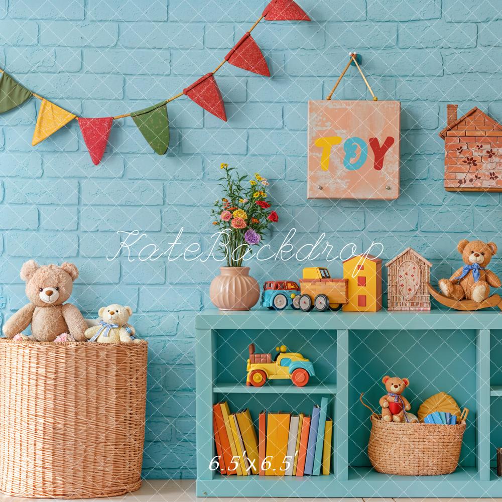 Kate Cake Smash Kids Room Toy Shelf Backdrop Designed by Emetselch - Image 2