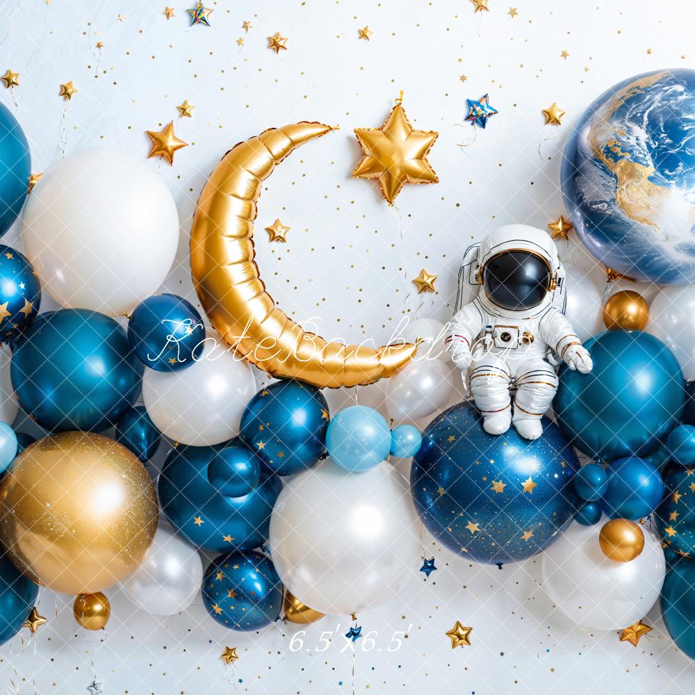 Kate Cake Smash Space Astronaut Balloon Backdrop Designed by Emetselch - Image 2