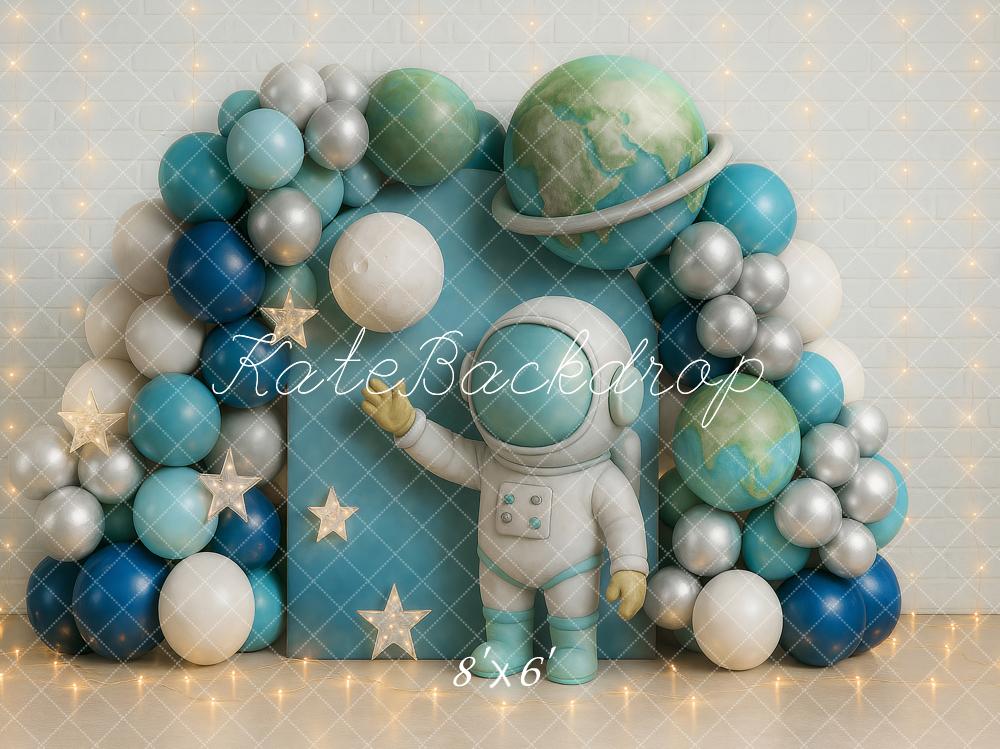 Kate Cake Smash Space Astronaut Balloon Backdrop Designed by Ashley Paul - Image 3