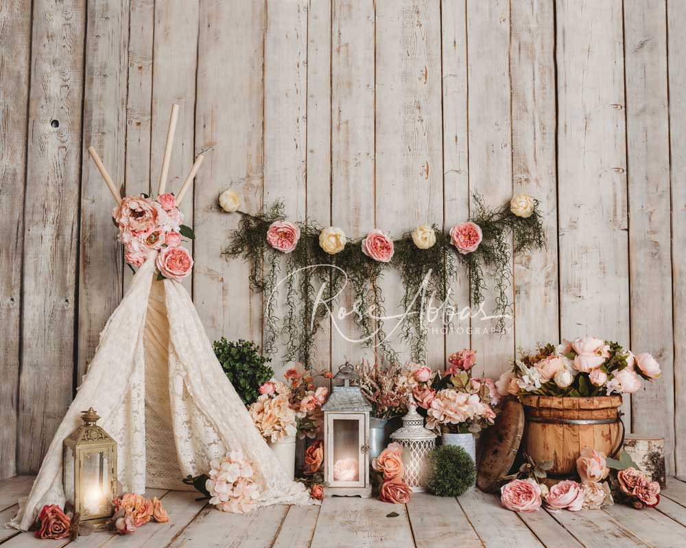Kate Cake Smash Summer Floral Backdrop Designed By Rose Abbas - Image 5