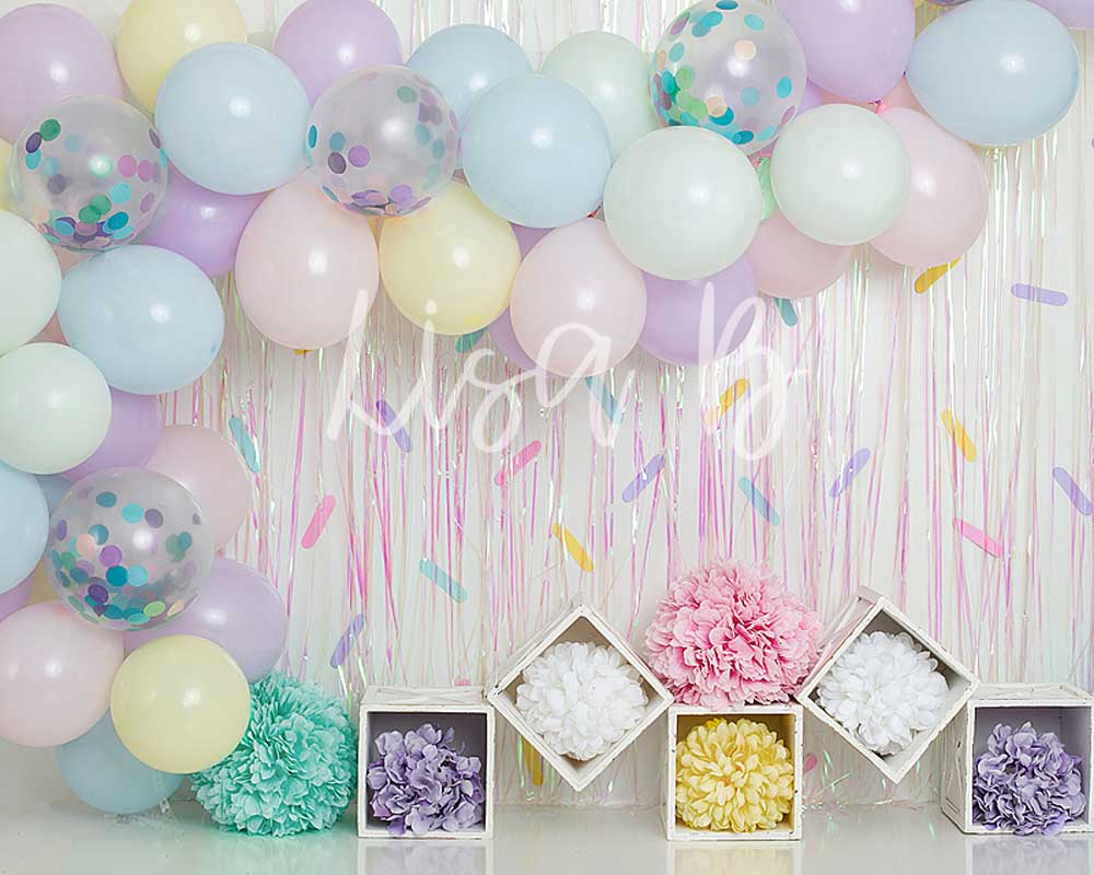 Kate Cake Smash Sprinkles Birthday Children Backdrop for Photography Designed by Lisa B - Image 3