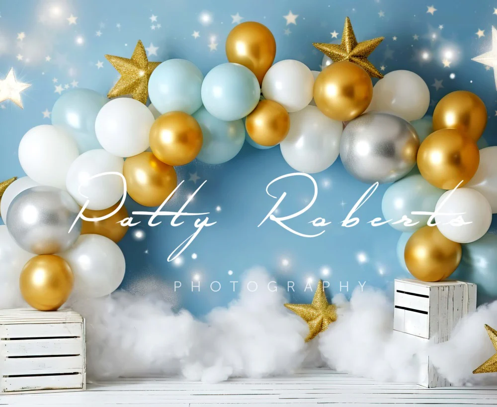 Kate Cake Smash Stars Balloons Backdrop Designed by Patty Robert - Image 5