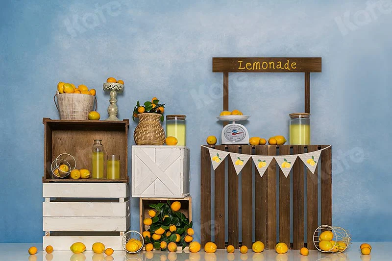 Kate Cake Smash Summer Backdrop Lemon shop Designed by Emetselch - Image 2