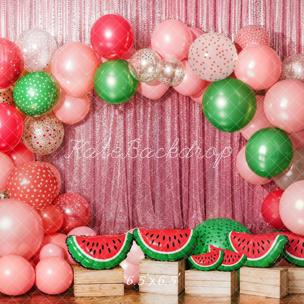 Kate Cake Smash Summer Watermelon Balloon Backdrop Designed by Emetselch - Image 2