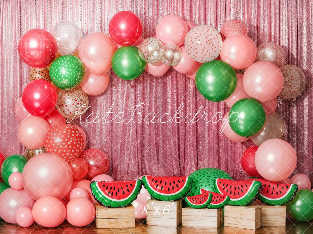 Kate Cake Smash Summer Watermelon Balloon Backdrop Designed by Emetselch - Image 3