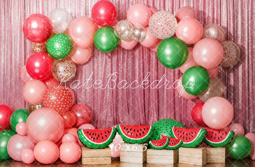 Kate Cake Smash Summer Watermelon Balloon Backdrop Designed by Emetselch - Image 4