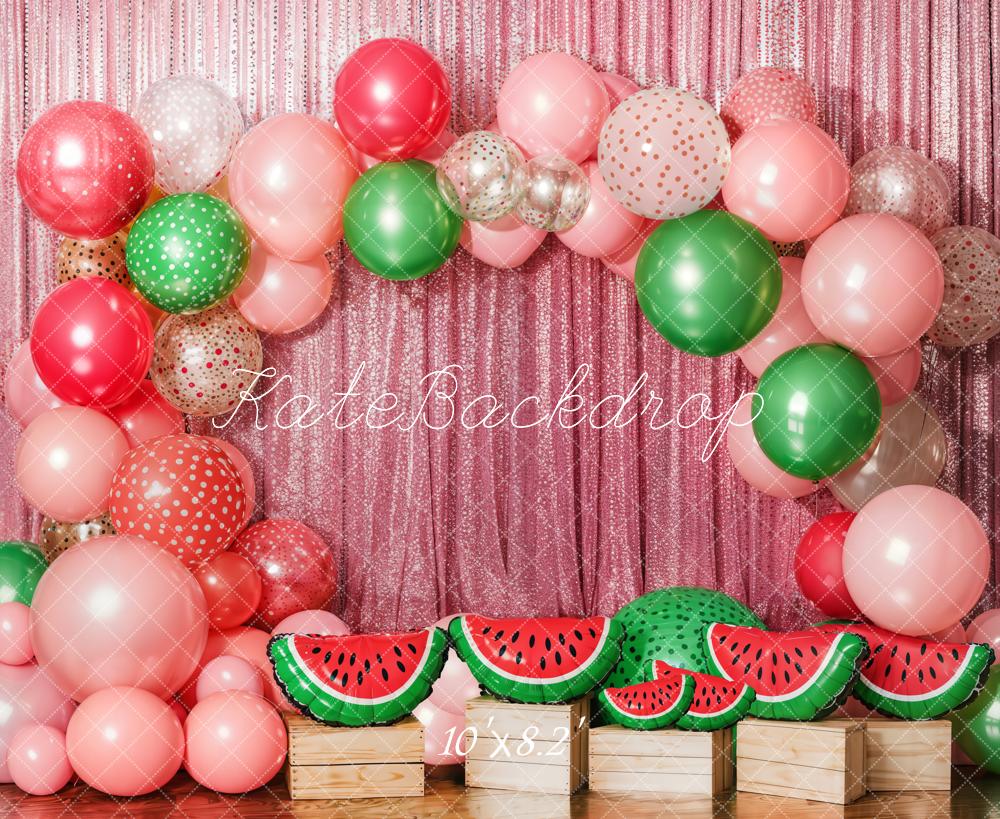 Kate Cake Smash Summer Watermelon Balloon Backdrop Designed by Emetselch - Image 5