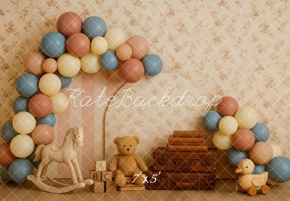 Kate Cake Smash Teddy Bear Balloon Backdrop Designed by Patty Robert - Image 2