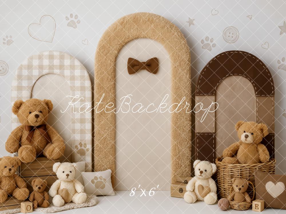 Kate Cake Smash Teddy Bear Cozy Arch Backdrop Designed by Patty Robert - Image 3