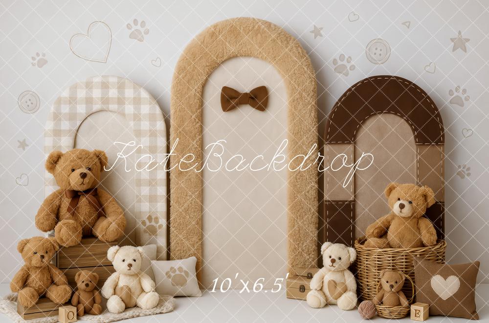 Kate Cake Smash Teddy Bear Cozy Arch Backdrop Designed by Patty Robert - Image 4