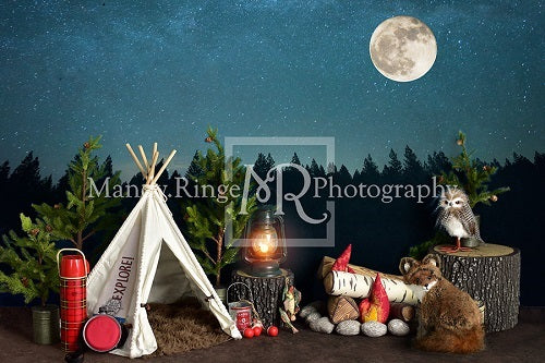 Kate Camping at Night Children Backdrop Designed By Mandy Ringe Photography - Image 2