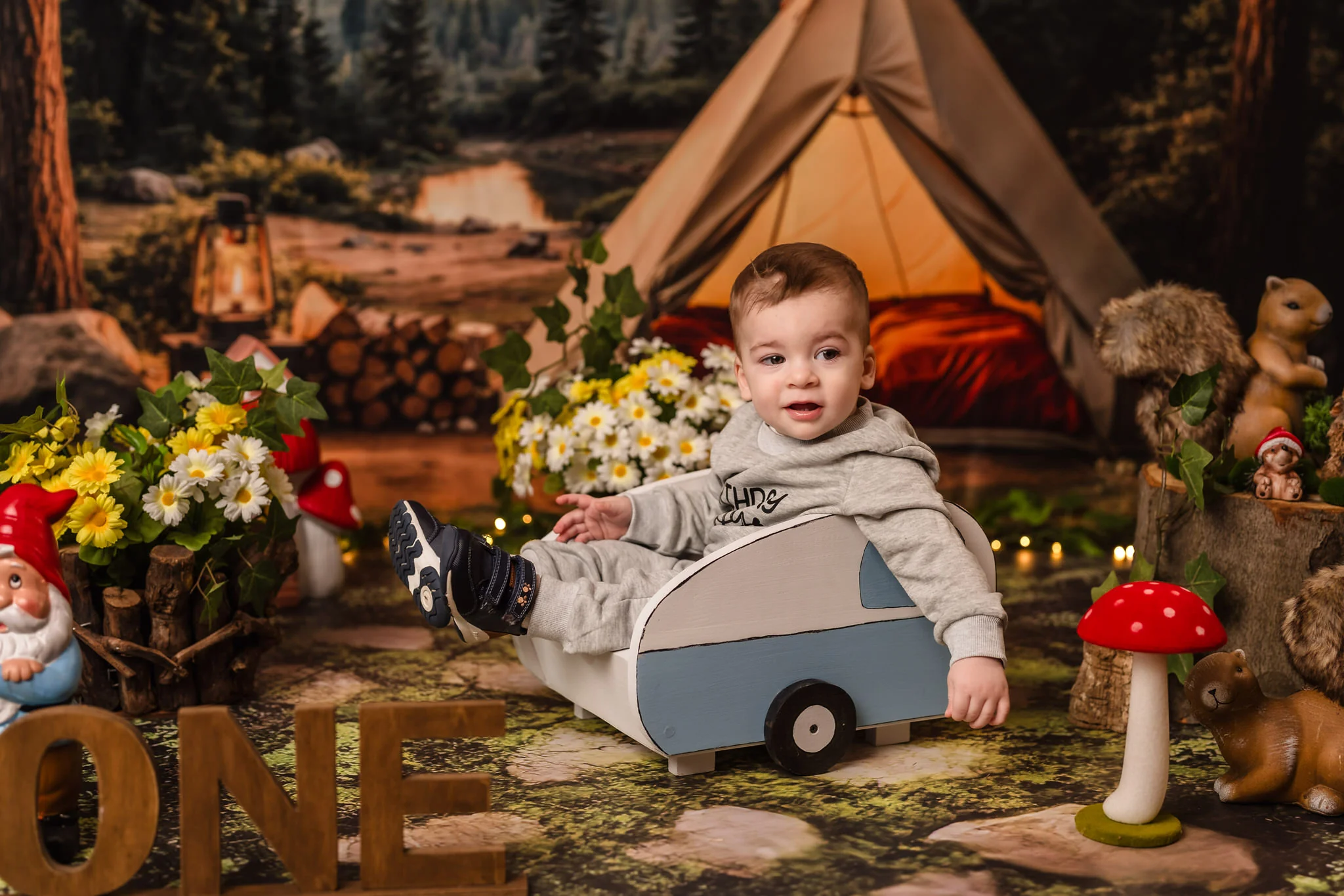 Kate Camping Forest Tent Lights Backdrop Designed by Emetselch - Image 7