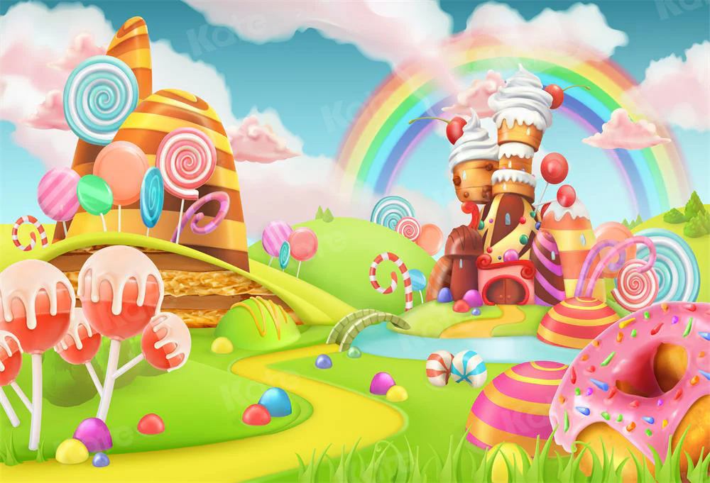 Kate Candy Animation World Backdrop for Children Photography - Image 2