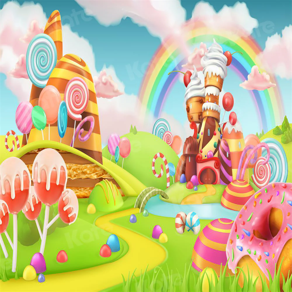 Kate Candy Animation World Backdrop for Children Photography - Image 5