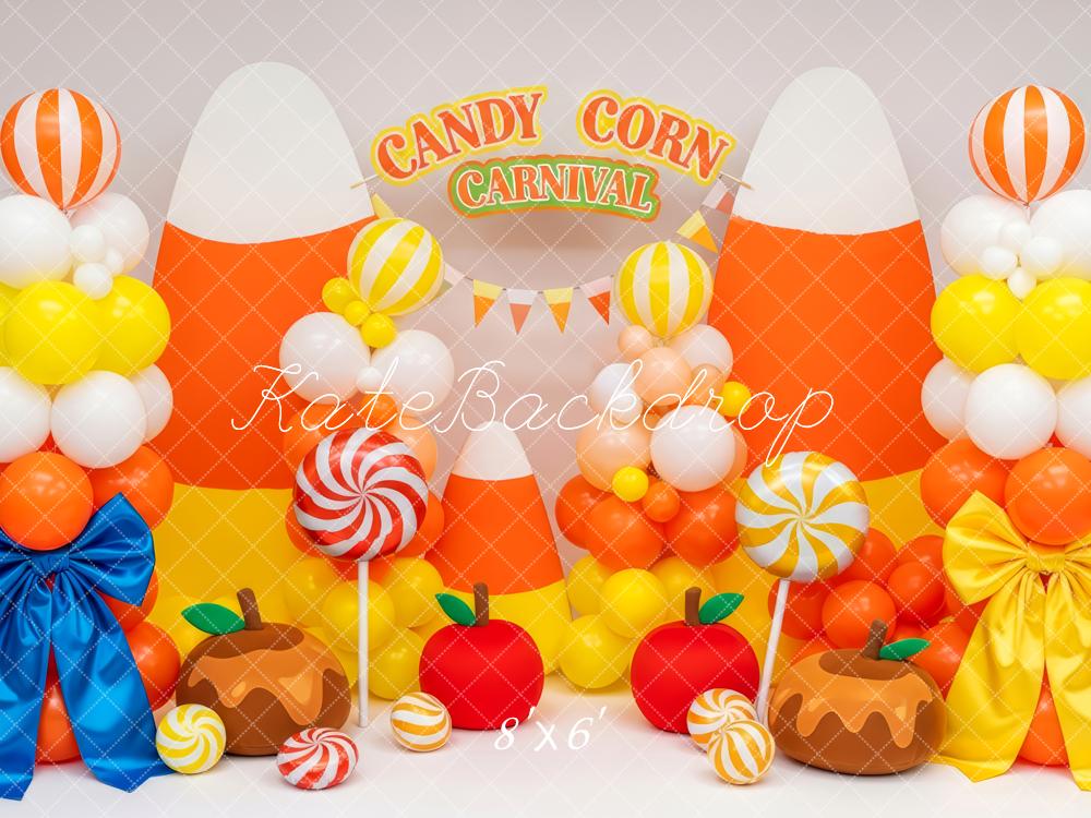 Kate Candy Corn Balloons Sweets Carnival Backdrop Designed by Patty Robert - Image 3