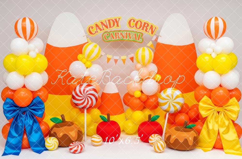 Kate Candy Corn Balloons Sweets Carnival Backdrop Designed by Patty Robert - Image 4