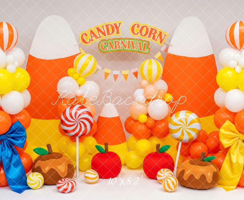 Kate Candy Corn Balloons Sweets Carnival Backdrop Designed by Patty Robert - Image 6