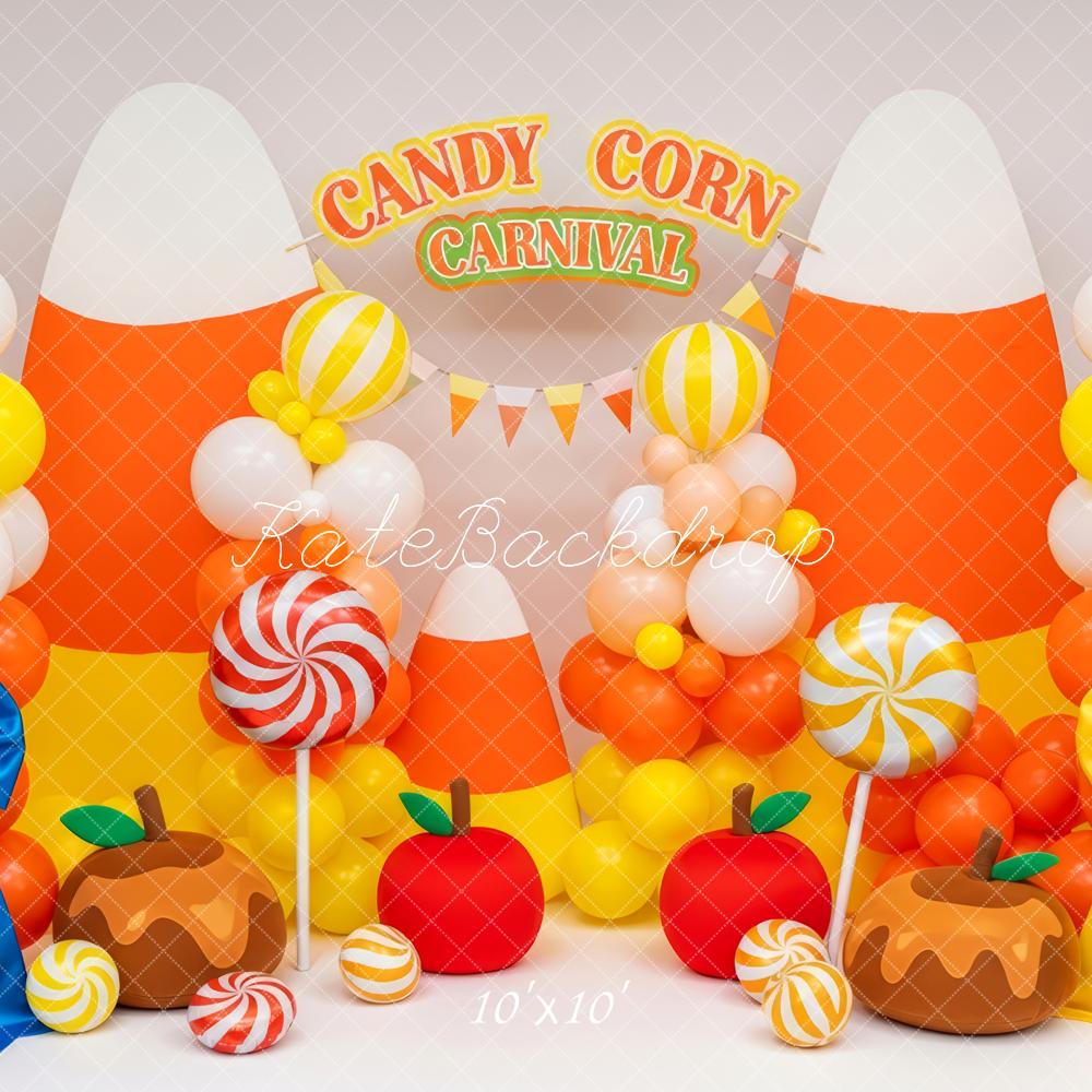 Kate Candy Corn Balloons Sweets Carnival Backdrop Designed by Patty Robert - Image 7