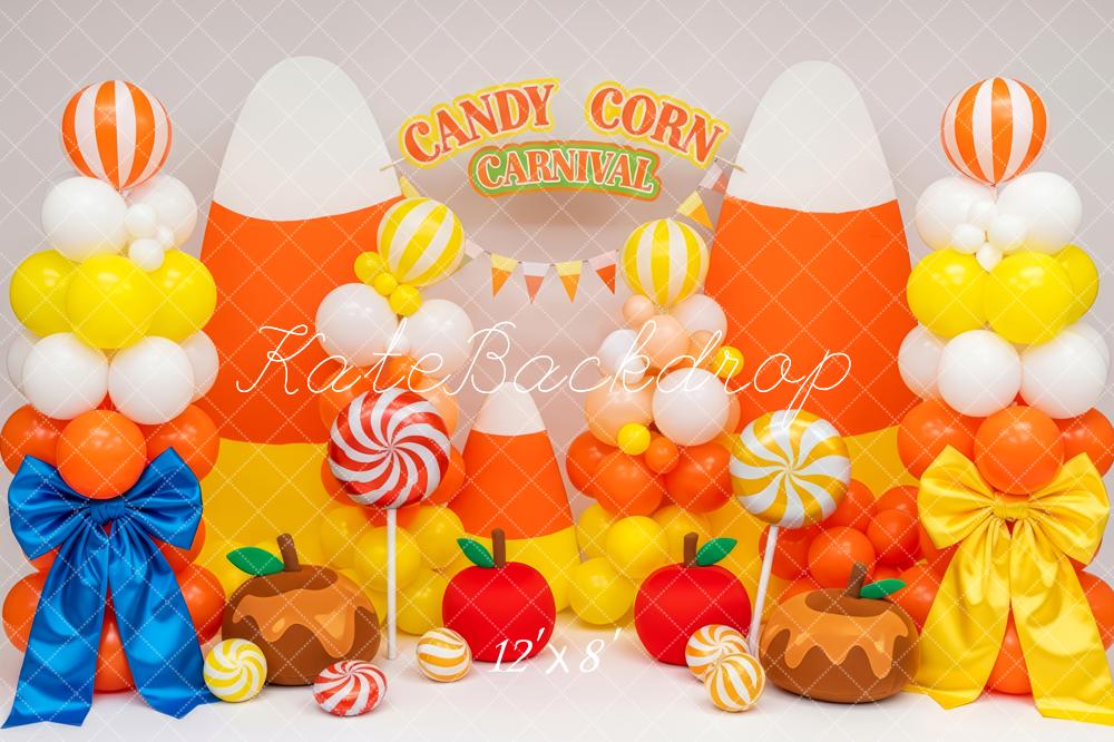 Kate Candy Corn Balloons Sweets Carnival Backdrop Designed by Patty Robert - Image 8