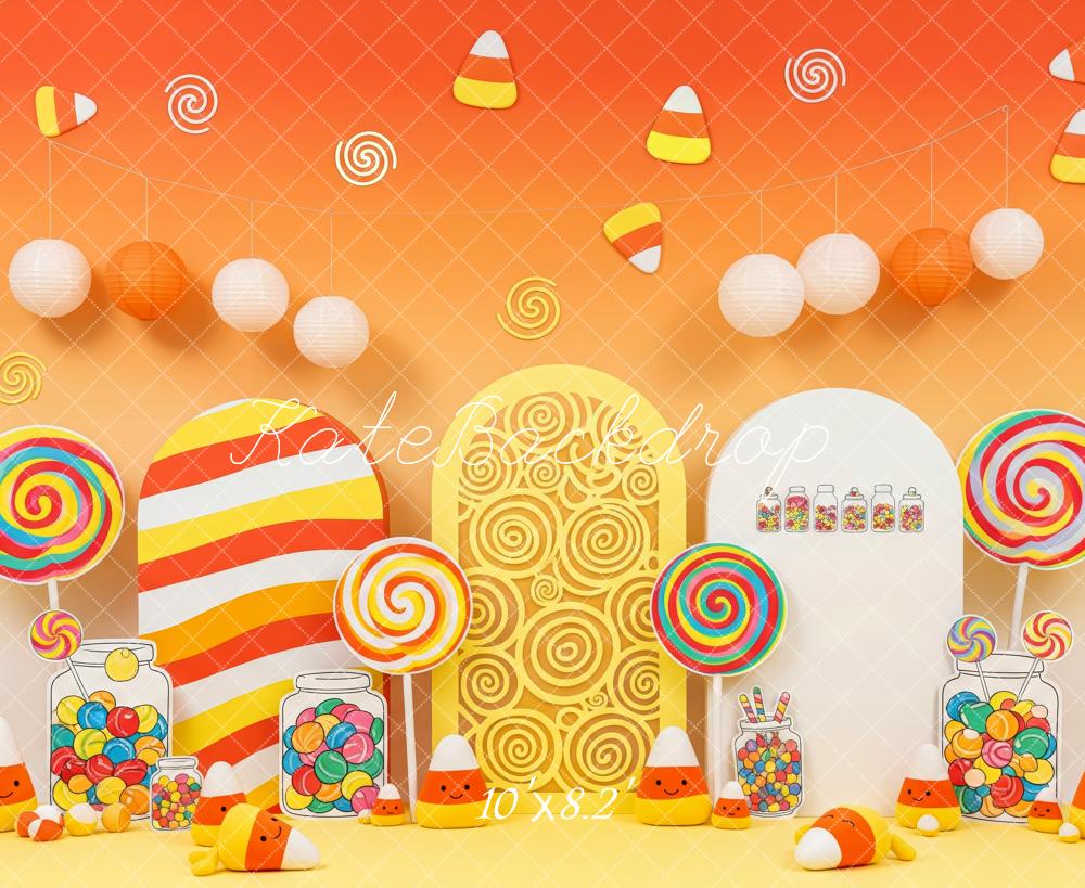 Kate Candy Corn Lollipops Orange Gradient Backdrop Designed by Patty Robert - Image 6