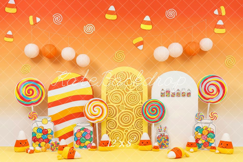 Kate Candy Corn Lollipops Orange Gradient Backdrop Designed by Patty Robert - Image 8