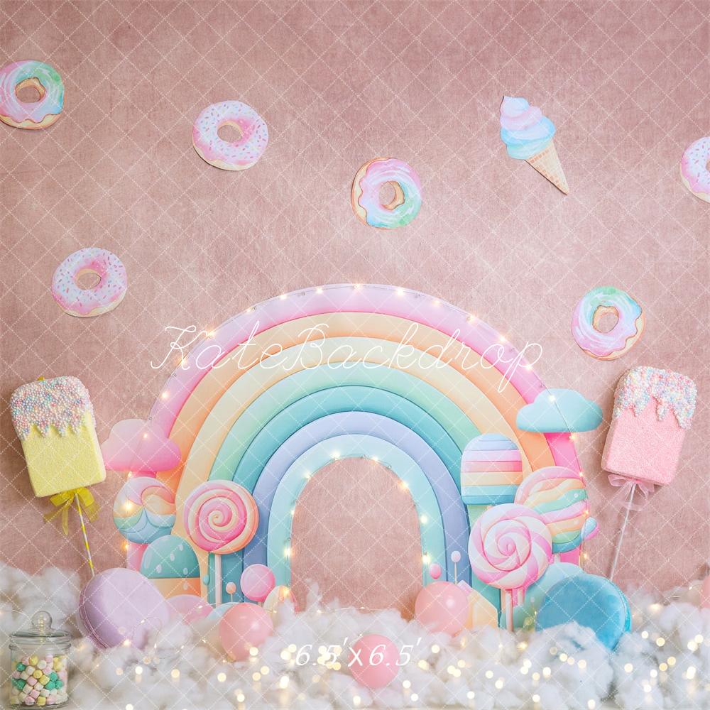 Kate Candy Rainbow Donut Backdrop Designed by Megan Leigh Photography - Image 2