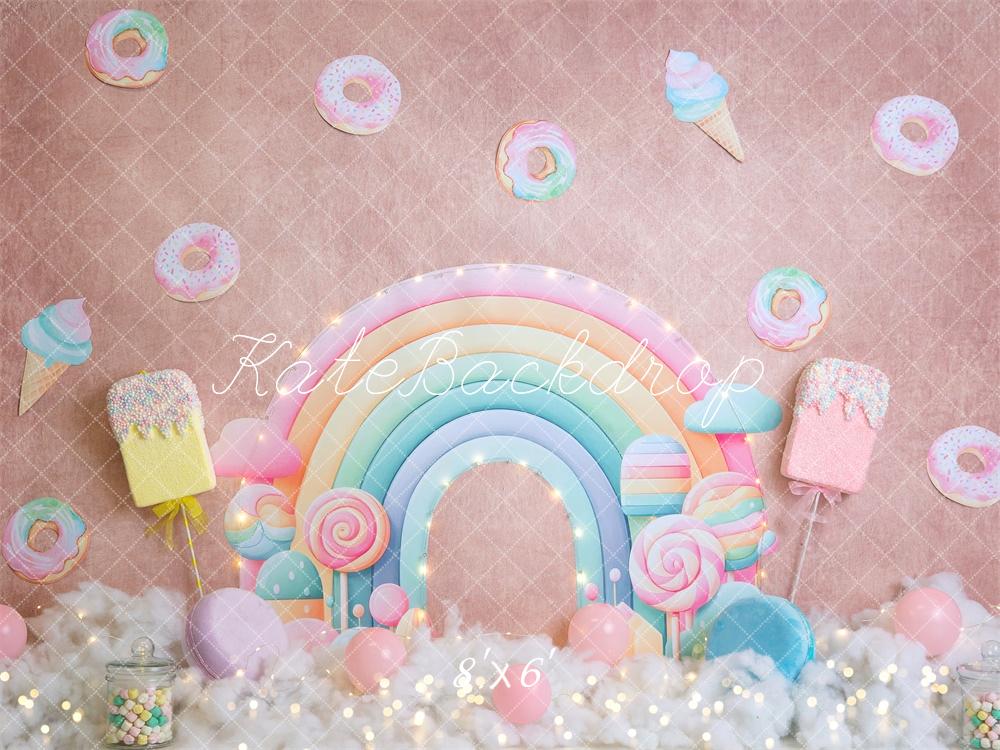 Kate Candy Rainbow Donut Backdrop Designed by Megan Leigh Photography - Image 3