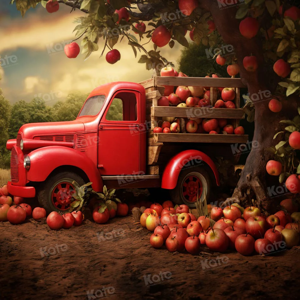Kate Car Apple Harvest Backdrop for Photography - Image 2