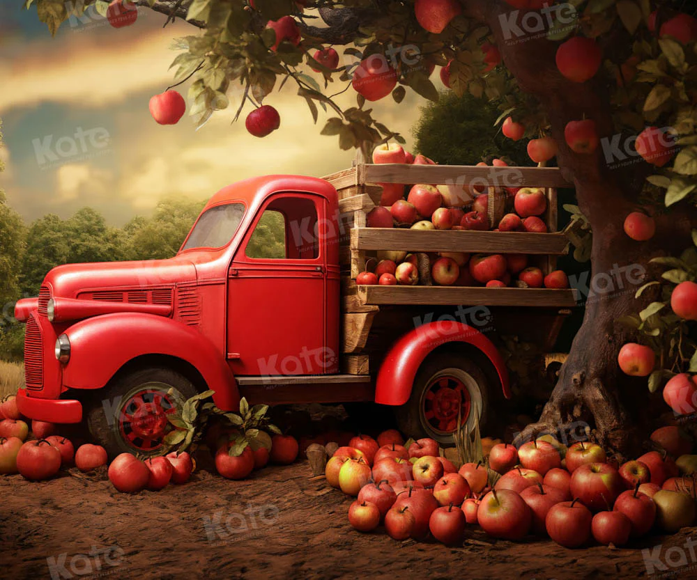 Kate Car Apple Harvest Backdrop for Photography - Image 4