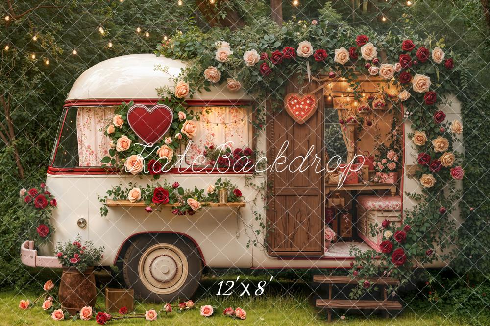 Kate Valentine Caravan Floral Heart Garland Backdrop Designed by Emetselch - Image 8