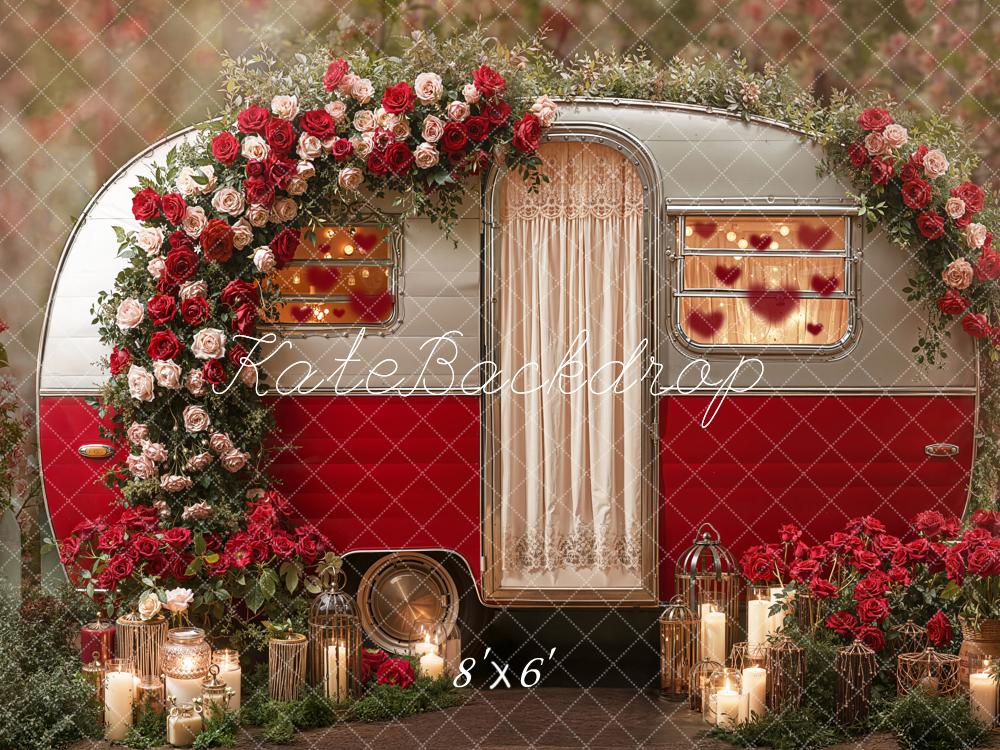 Kate Valentine Caravan Candles Romantic Floral Backdrop Designed by Emetselch - Image 3