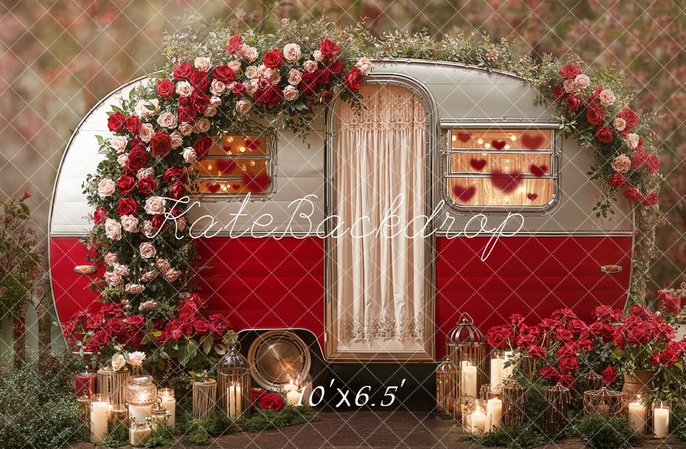 Kate Valentine Caravan Candles Romantic Floral Backdrop Designed by Emetselch - Image 4