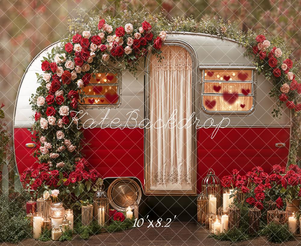 Kate Valentine Caravan Candles Romantic Floral Backdrop Designed by Emetselch - Image 6