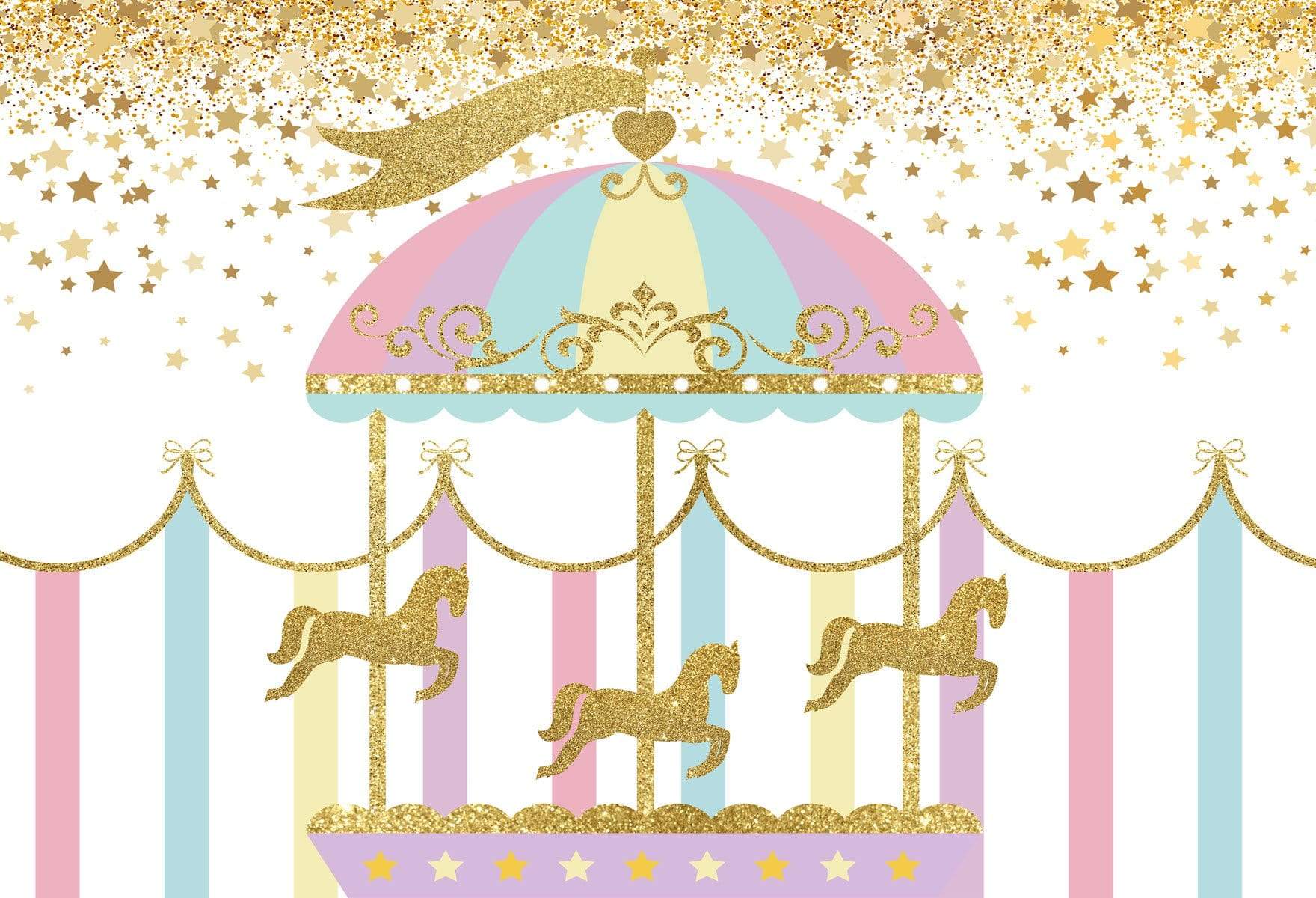 Kate Carousel Cake Smach Backdrop for Photography - Image 2