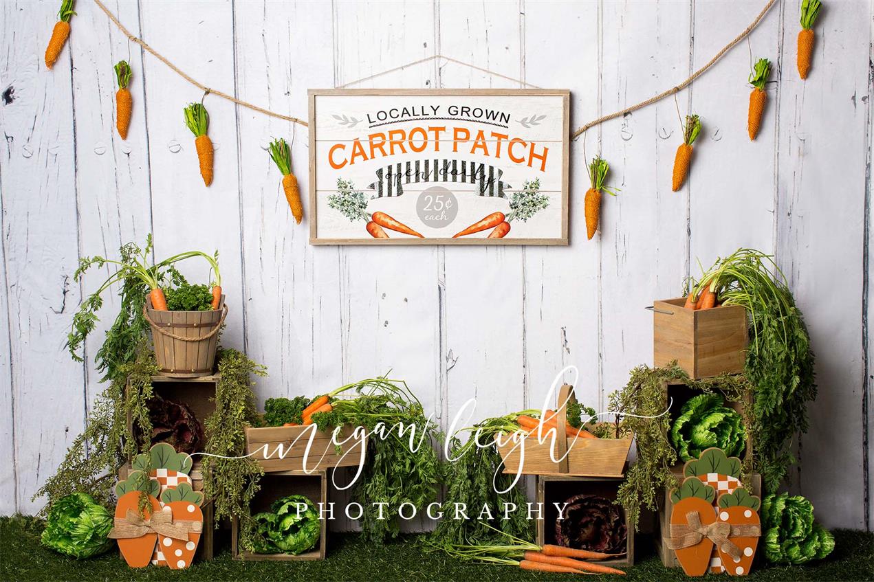 Kate Carrot Patch Easter Backdrop Designed by Megan Leigh Photography - Image 2