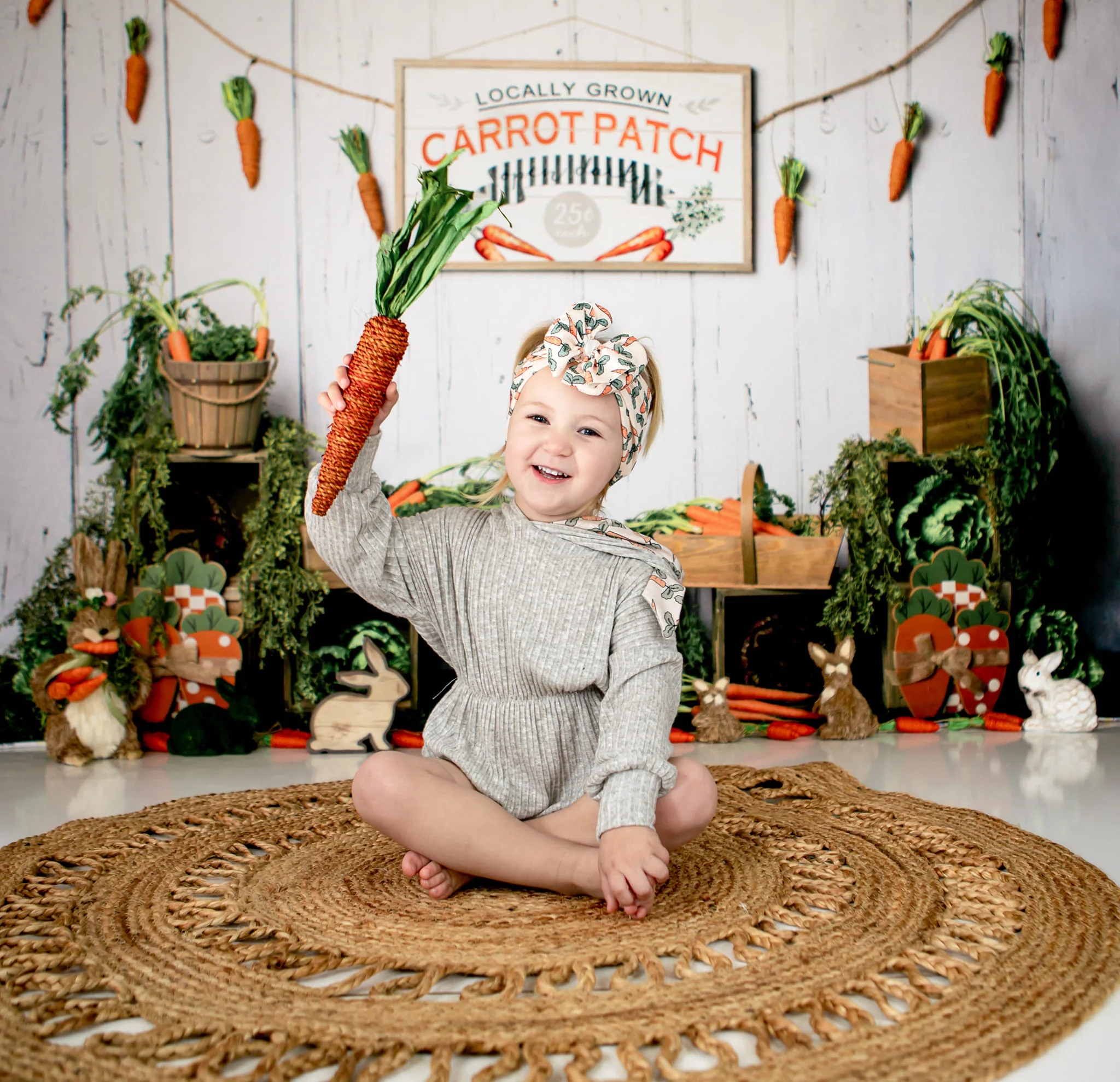 Kate Carrot Patch Easter Backdrop Designed by Megan Leigh Photography - Image 4