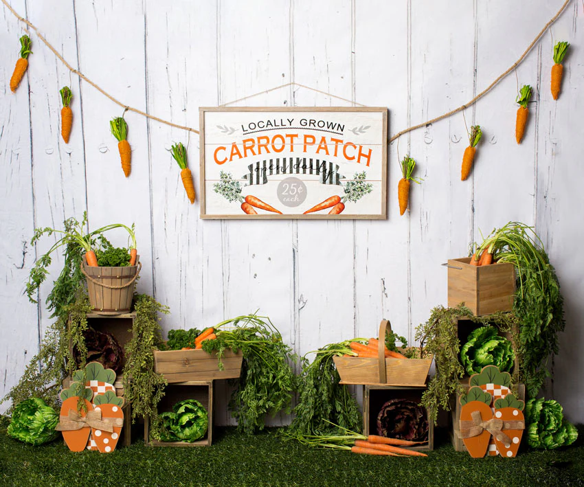 Kate Carrot Patch Easter Backdrop Designed by Megan Leigh Photography - Image 9
