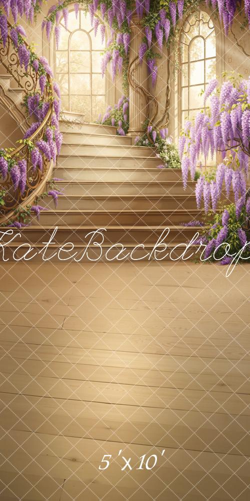 Kate Cascading Stairs Wisteria Windows Backdrop Designed by Chain Photography - Image 9